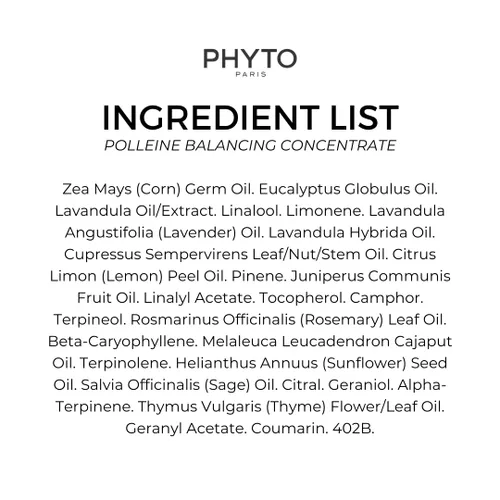 Vista 3 de PHYTO POLLEINE Concentrado equilibrante fortificante – Tratamiento de cuero cabelludo pre-champú 100% a base de plantas con 10 aceites esenciales