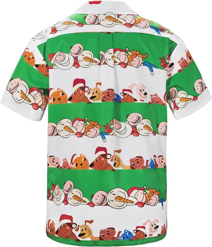 Vista 119 de Camisa hawaiana para hombre, con estampado floral, cómoda, con botones, casual, manga corta, ropa de playa para hombre
