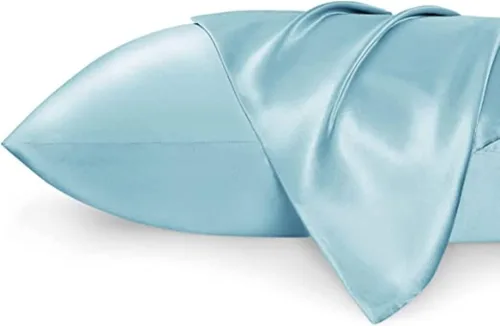 Vista 13 de Ciana Funda de almohada de satén para cabello y piel Queen - Juego de 2 fundas de almohada de seda satinada lujosas y sedosas con cierre de sobre