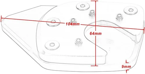 Vista 6 de Accesorios de la motocicleta Pie lateral Soporte de bicicleta Kickstand Pad para Honda X-ADV 750 2017-2018 (dorado)