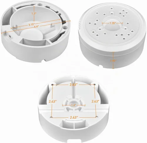 Vista 5 de Soporte universal de montaje de caja de conexiones para cámara de seguridad, caja de conexiones de plástico compatible con panel solar Arlo y panel