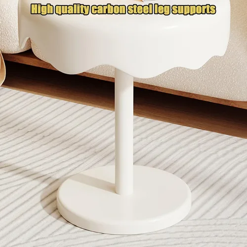 Vista 5 de YVYKFZD Round Side Table, Unique Couch End Table, Snack Sofa Table with Metal Legs, Minimalist Nightstand Accent Tables, for Living Room, Black