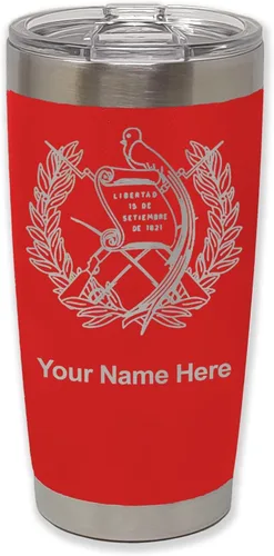 Vista 38 de LaserGram - Vaso personalizado de 20 onzas, bandera de Guatemala (negro) Regalo grabado, acero inoxidable aislado al vacío, grabado con láser