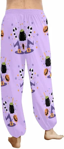 Vista 4 de InterestPrint Pantalones cómodos de descanso para mujer, pantalones de harén, ropa de yoga con bolsillos