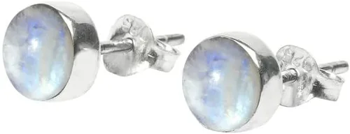 Vista 9 de Gemstone Stud Post Earrings, 925 Sterling Silver Gemstone Earring 6 MM Round Girl Women Gift