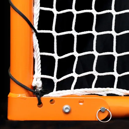 Vista 4 de EZGoal Lacrosse Portería plegable, 6 x 6 pies, naranja