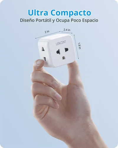 Vista 8 de LENCENT - Adaptador de enchufe de la UE a EE. UU., adaptador de salida europeo a EE. UU