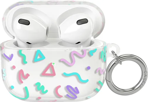 Vista 22 de Casely Funda compatible con AirPods 3 All Smiles Funda para AirPods con adhesivo de cara sonriente