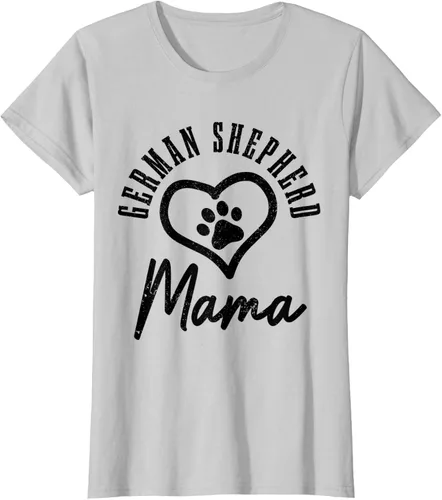 Vista 21 de Camiseta de pastor alemán para mujer, con diseño de pata de perro, pastor alemán, gris, S Asfalto