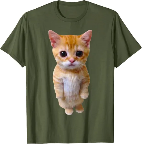 Vista 42 de El Gato Meme Sad Crying Cat Munchkin Kitty Meme Camiseta de moda Small Negro