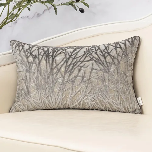 Vista 9 de Yangest Funda de Almohada Decorativa de Ramas Beige de Terciopelo Funda de Cojín Neutra para Sofá Sillón Dormitorio Sala de Estar Decoración