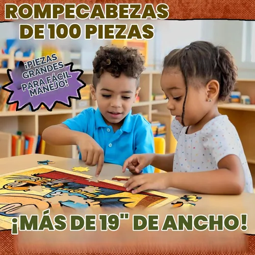 Vista 4 de Dog Man Adventures - Rompecabezas de 100 piezas para niños a partir de 6 años