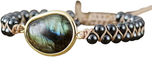 Vista 84 de ZOSOJONA - Pulseras bohemias hechas a mano de piedra natural, que dan vuelta, con cuentas de cristal de turquesa