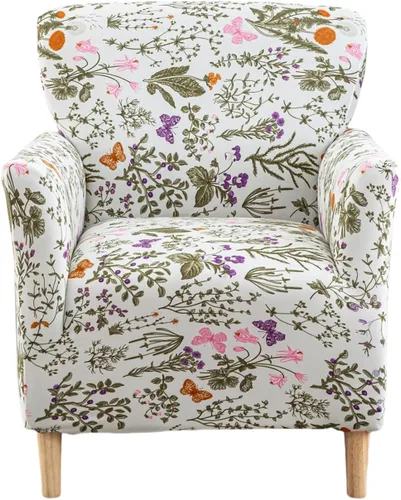 Vista 10 de NILUOH Funda para Sillón de Banquete de 1 Pieza Elástica Fundas para Sillas con Brazos Estampada Suave Funda para Silla de Acento Antideslizante