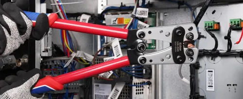 Vista 8 de Herramienta de engarzado de terminal de batería iCrimp para agarraderas de alambre de cobre resistentes, extremos de cable de batería desde AWG
