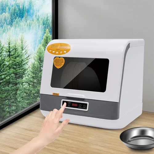 Vista 4 de Lavavajillas de encimera, lavavajillas compactos de encimera de 800 W, mini lavavajillas portátil automático con múltiples programas de lavado