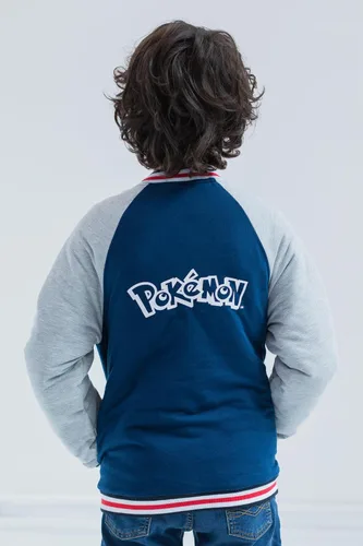 Vista 4 de Pokemon Chaqueta universitaria de felpa francesa con cremallera, tallas de niño pequeño a niño grande (4-18-20)