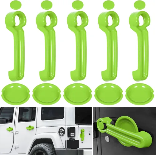 Vista 17 de E-cowlboy Insertos de cubierta de manija de puerta + cubierta de compuerta trasera + protector de rebaje para Jeep Wrangler JK JKU Sports Sahara