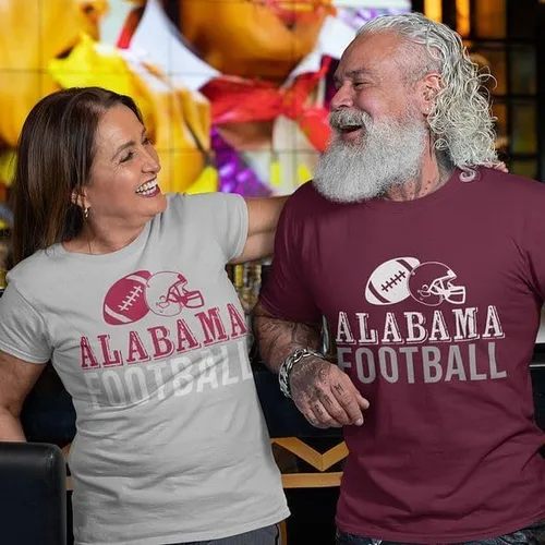Vista 2 de Camisa de Alabama para mujer, camisetas de fútbol de Alabama, ropa para fanáticos del casco de fútbol de Bama Gameday