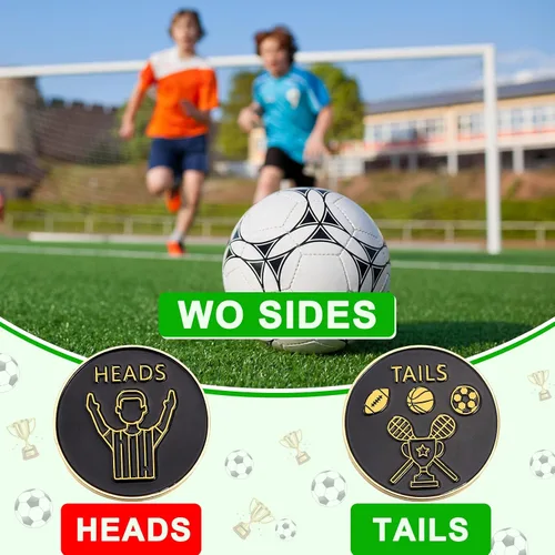 Vista 2 de Jexine Arbitro Flip Coin Fútbol Árbitro Portátil Antióxido Aleación Dura Juez Toss Monedas con Estuche para Fútbol Fútbol Voleibol Lacrosse