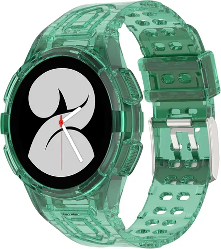 Vista 11 de VeveXiao Glacier - Correa resistente para Samsung Galaxy Watch 4 de 1.575 pulgadas con accesorios de parachoques, Galaxy Watch 4 de 1.575 pulgadas