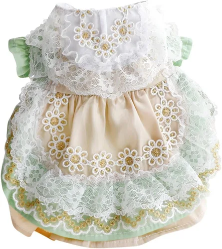 Vista 35 de Moda Vestido de Princesa de Encaje para Perro Cachorro Dulce para Perro EXTRAL Pequeño y Pequeño A-Negro XX-Pequeño