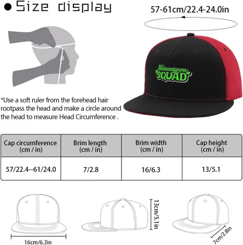 Vista 3 de Mens Baseball Cap Ash-Wednesday Funny Cap for Womens Fashion Hats Breathable shenaniganss Squad Sun Cap