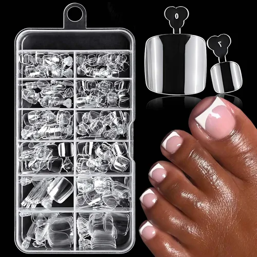 Vista 7 de 240 puntas de uñas de gel de almendra, uñas postizas cortas, uñas postizas transparentes, puntas de uñas de almendra extra cortas, puntas de uñas