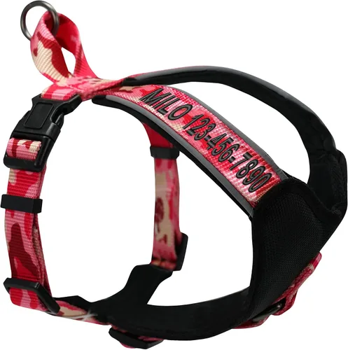 Vista 15 de Arnés para perro Pawtitas para entrenamiento de suave, ajustable, reflectante, acolchado para cachorros, Azul