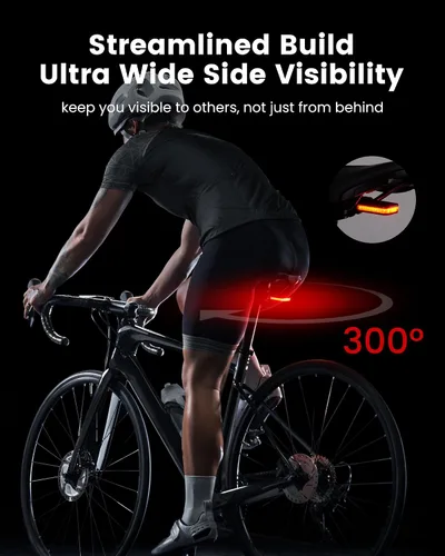 Vista 2 de Luz Trasera de Bicicleta Ravemen CL01, Luz Trasera de Bicicleta de Ángulo Amplio de 300° para Conducción Nocturna, Accesorios de Seguridad