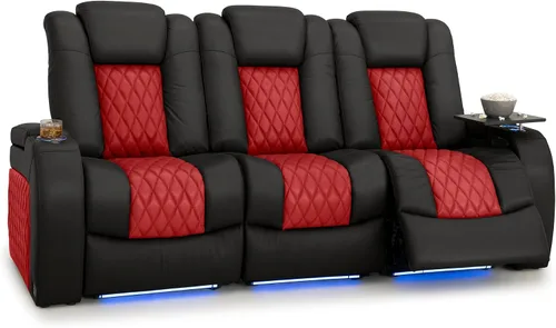 Vista 215 de Seatcraft Asiento de cine en casa Diamante Marrón Reclinable Individual