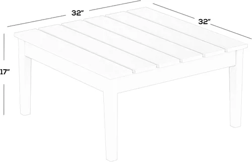 Vista 3 de WestinTrends Ashore - Mesa de centro para exteriores, 32 pulgadas de madera de polietileno Adirondack para todo tipo de clima, mesa auxiliar Negro