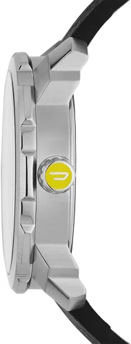 Vista 2 de Diesel Relojes machinus nsbb Tres mano piel Reloj gris