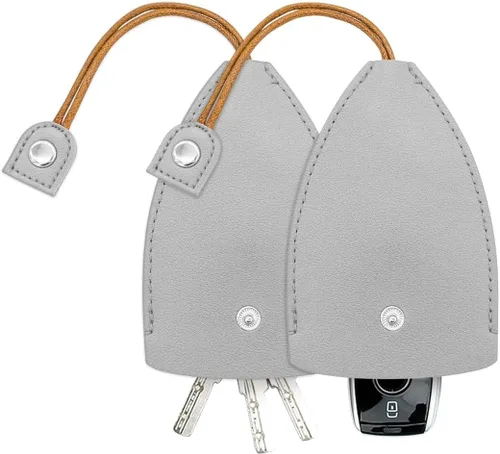 Vista 11 de Funda para Llave de Coche, 2 Piezas de Bolsas de Llavero Extraíbles Creativas, Gancho de Llavero Protector de Gran Capacidad de Cuero PU (Negro)