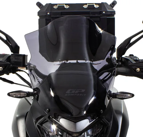 Vista 2 de GP Kompozit Parabrisas corto transparente compatible con Bajaj Dominar 250 / Dominar 400 2017-2023 14.6 in
