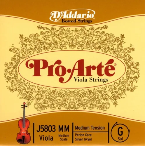 Vista 2 de D'Addario Pro-Arte Viola Single A String, escala media, tensión media