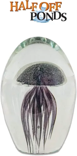 Vista 3 de HALF OFF PONDS - Pisapapeles de cristal morado profundo de 3 pulgadas, brilla en la oscuridad