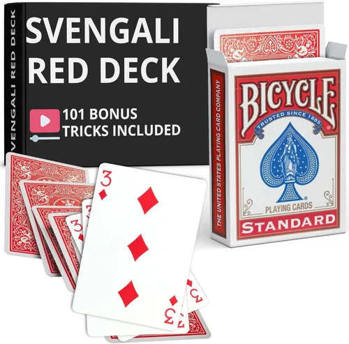 Vista 36 de Ted's Sterling Magic Precision Red Rider Back Bicycle Mazo Svengali con Instrucciones para 100+ Trucos (2 de Tréboles)