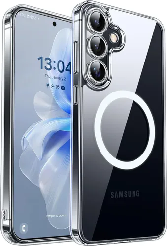 Vista 26 de CANSHN Funda diseñada para Samsung Galaxy A16-5G [protección completa de la cámara] [compatible con Magsafe] funda protectora trasera translúcida