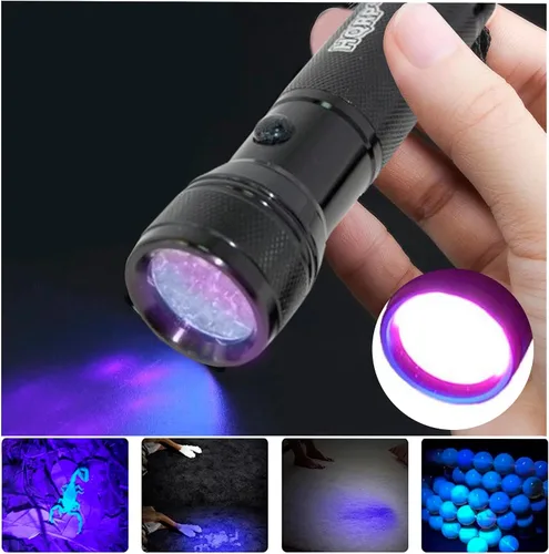 Vista 3 de HQRP 365 nM linterna/luz negra para la inspección de vidrio, falsificación del arte/pruebas de reparación, inspección antigua, detección de tintas