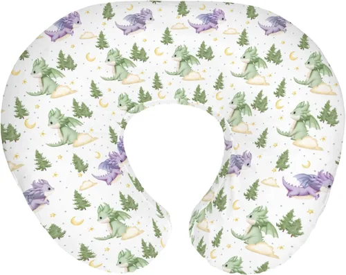 Vista 11 de Fundas de almohada de lactancia de dragón y caballeros de cuento de hadas para niños y niñas, dragones de fantasía, castillo de princesa, funda