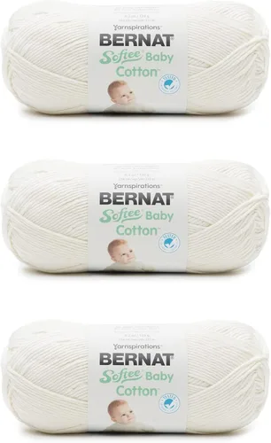 Vista 27 de Bernat Softee Baby Cotton Aqua Mist - Ovillo de lana para bebé, paquete de 3 unidades de 4.25 onzas, mezcla, 3 DK (ligero), 254 yardas