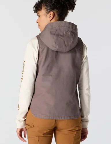 Vista 4 de Carhartt Chaleco con capucha de pato lavado para mujer