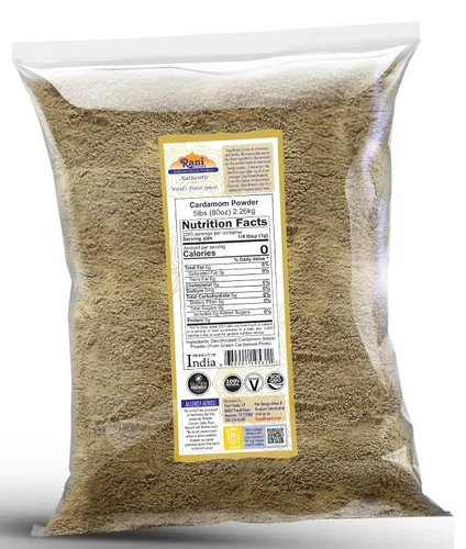 Vista 2 de Rani Cardamomo (Elachi) Molido, especia india en polvo, 80 onzas (5 libras) 5.0 lbs a granel ~ Todo natural Sin color añadido Apto para gluten