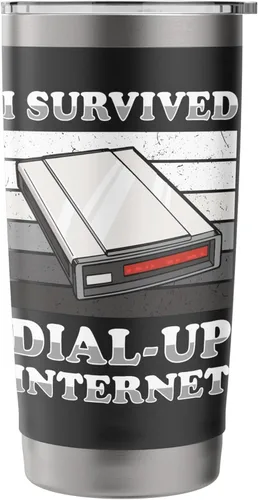 Vista 3 de 90s Nostalgia Retro 90s Dial Up Internet Vintage Stainless Steel Insulated Tumbler
