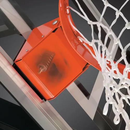 Vista 8 de Silverback Sistema de baloncesto anclado al piso, de 54", con tablero de vidrio templado