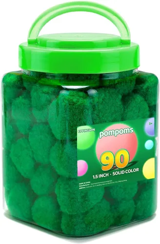 Vista 15 de Eppingwin - 2000 pompones negros, pompones suaves de 1 cm para manualidades, 0.4 pulgadas para proyectos de bricolaje de arte y manualidades (negro)