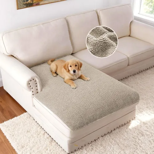 Vista 22 de H.VERSAILTEX Funda Antideslizante para Sofá de Mascotas Protector de Cama de Perro de Chenilla Funda de Sofá Gruesa y Suave Apta para Mascotas