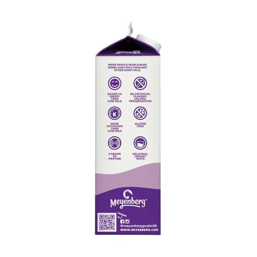 Vista 5 de Meyenberg Leche de cabra, entera, cuarto de galón, 32 oz