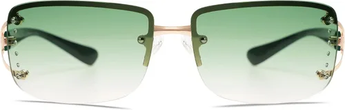 Vista 2 de VANLINKER Elegantes gafas de sol rectangulares sin marco sin montura para mujer